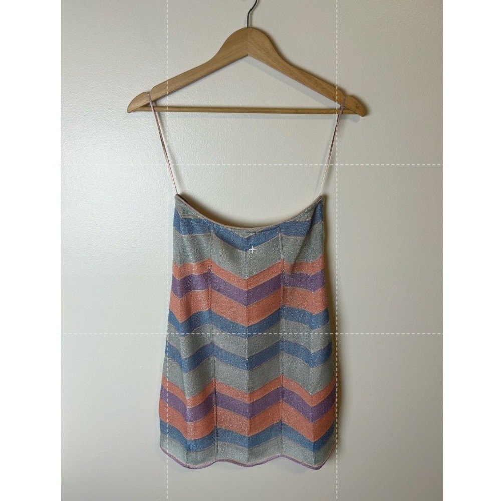 SUBOO - KIKI CHEVRON HALTER MINI DRESS Size Medium NWT - Picture 4 of 4
